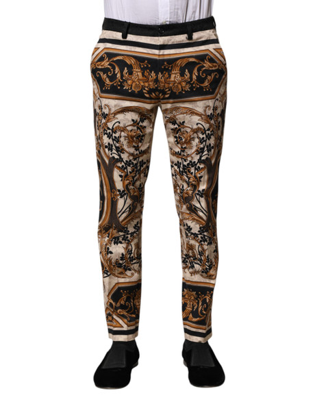 Multicolor Floral Print Dress Pants Multicolor Floral Print Dress Pants