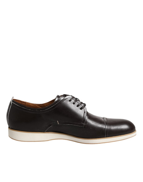 Dark Brown Leather Derby Lace Up Dress Formal Shoes Dark Brown Leather Derby Lace Up Dress Formal Shoes