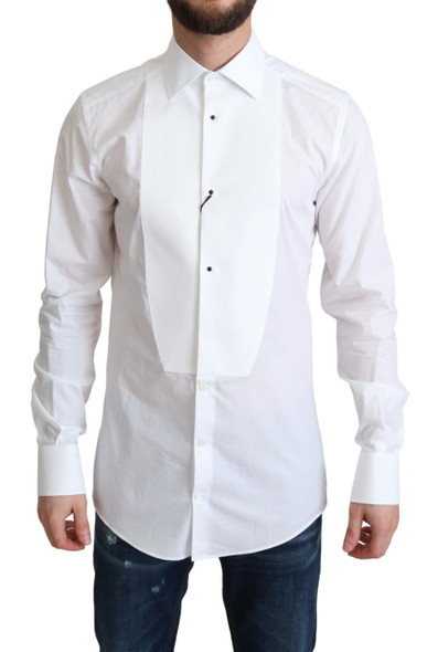 White Bib Cotton Poplin Men Formal Shirt White Bib Cotton Poplin Men Formal Shirt