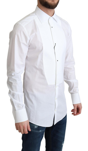 White Bib Cotton Poplin Men Formal Shirt White Bib Cotton Poplin Men Formal Shirt