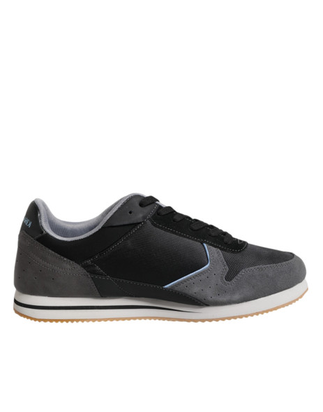 Black Gray Lace Up Low Top Casual Sneakers Shoes Black Gray Lace Up Low Top Casual Sneakers Shoes