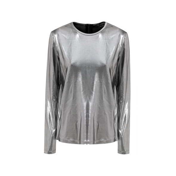 Tom Ford Gray Viscose Long Sleeve Tom Ford Gray Viscose Long Sleeve