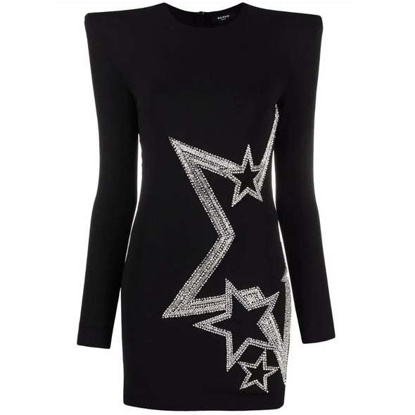 Balmain Black Viscose Dress BA-15530 Balmain Black Viscose Dress BA-15530