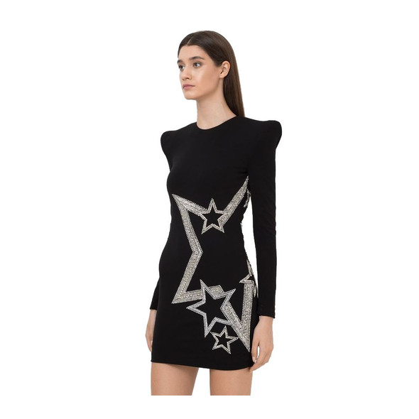 Balmain Black Viscose Dress BA-15530 Balmain Black Viscose Dress BA-15530