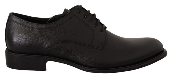 Dolce & Gabbana Black Leather Lace Up Mens Formal Derby Shoes Dolce & Gabbana Black Leather Lace Up Mens Formal Derby Shoes
