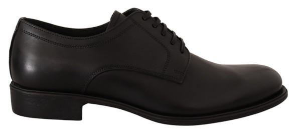 Black Leather Lace Up Mens Formal Derby Shoes MV3945 Black Leather Lace Up Mens Formal Derby Shoes MV3945