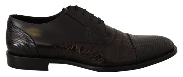 Dolce & Gabbana Black Leather Exotic Skins Formal Shoes Dolce & Gabbana Black Leather Exotic Skins Formal Shoes