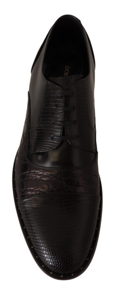 Dolce & Gabbana Black Leather Exotic Skins Formal Shoes Dolce & Gabbana Black Leather Exotic Skins Formal Shoes