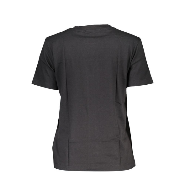 Calvin Klein Black Cotton Women T-Shirt CA-37142 Calvin Klein Black Cotton Women T-Shirt CA-37142