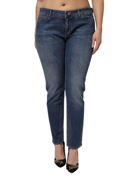 Dolce & Gabbana Blue Low Waist Cotton Skinny Denim Jeans Dolce & Gabbana Blue Low Waist Cotton Skinny Denim Jeans