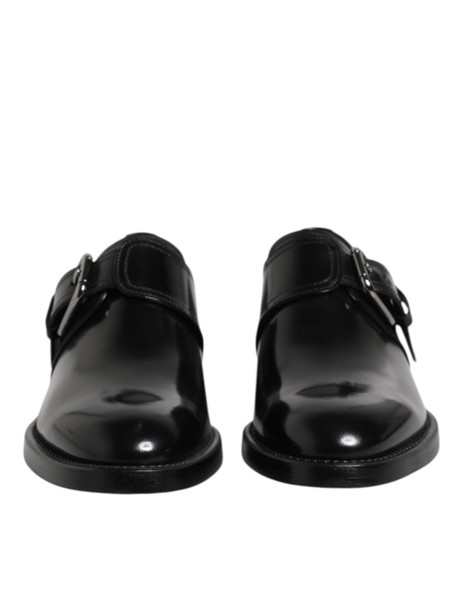 Black Leather Monk Strap Derby Formal Shoes MV7358 Black Leather Monk Strap Derby Formal Shoes MV7358