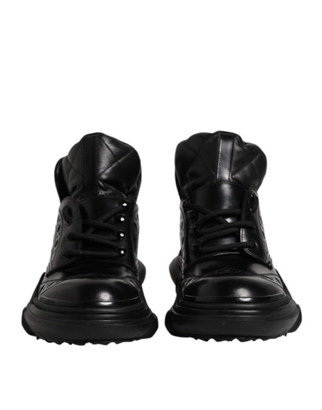 Dolce & Gabbana Black Leather Casual Mens Ankle Boots Shoes Dolce & Gabbana Black Leather Casual Mens Ankle Boots Shoes