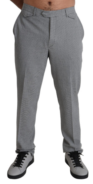 BENCIVENGA Gray Wool Checkered Dress Men Formal Trouser Pants BENCIVENGA Gray Wool Checkered Dress Men Formal Trouser Pants