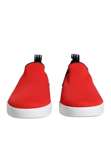 Red Logo Low Top Slip On Men Sneakers Shoes Red Logo Low Top Slip On Men Sneakers Shoes