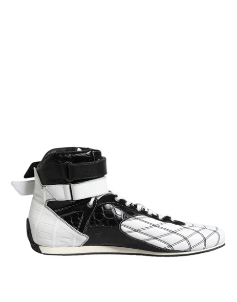 Black White Leather High Top Sneakers Shoes Black White Leather High Top Sneakers Shoes