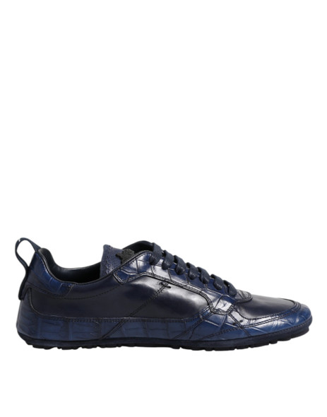 Dark Blue Leather Low Top Men Sneakers Shoes Dark Blue Leather Low Top Men Sneakers Shoes