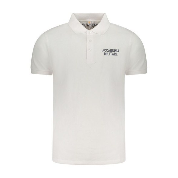 Accademia Militare White Cotton Polo Shirt AC-36558 Accademia Militare White Cotton Polo Shirt AC-36558