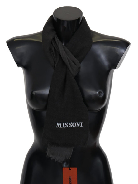 Black 100% Wool Unisex Neck Wrap Scarf Black 100% Wool Unisex Neck Wrap Scarf