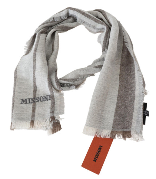 Multicolor Striped Wool Unisex Neck Wrap Scarf Multicolor Striped Wool Unisex Neck Wrap Scarf