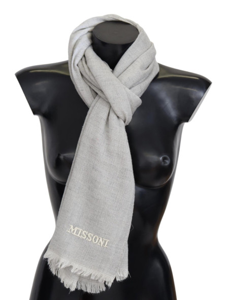 Gray Wool Knit Unisex Neck Wrap Scarf Gray Wool Knit Unisex Neck Wrap Scarf