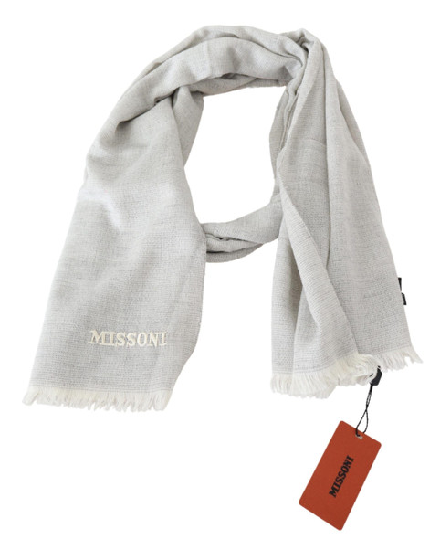 Gray Wool Knit Unisex Neck Wrap Scarf Gray Wool Knit Unisex Neck Wrap Scarf