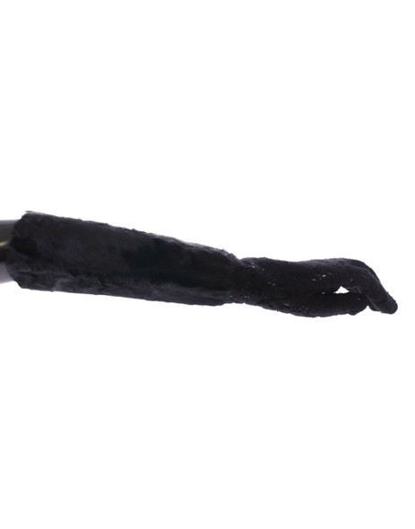 Black Lace Wool Lambskin Fur Elbow Gloves Black Lace Wool Lambskin Fur Elbow Gloves