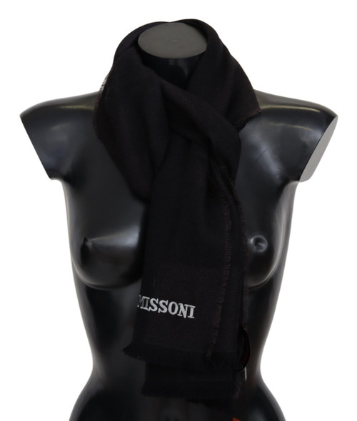 Black 100% Wool Unisex Neck Wrap Scarf MS2075 Black 100% Wool Unisex Neck Wrap Scarf MS2075