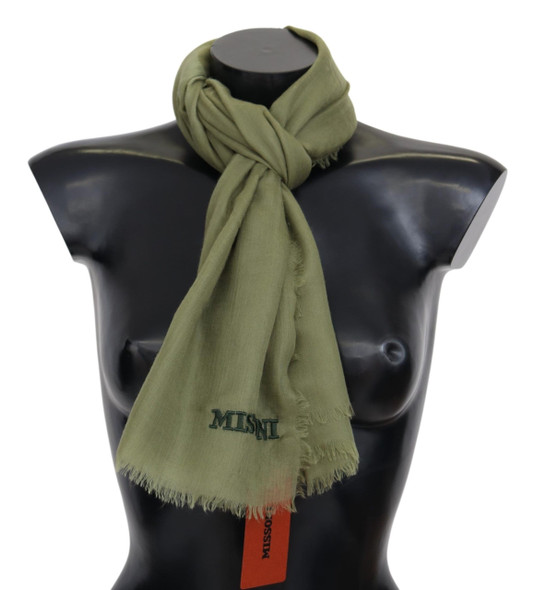 Green Cashmere Unisex Neck Wrap Scarf Green Cashmere Unisex Neck Wrap Scarf