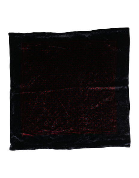 Dolce & Gabbana Black Red Viscose Square Men Foulard Scarf Dolce & Gabbana Black Red Viscose Square Men Foulard Scarf