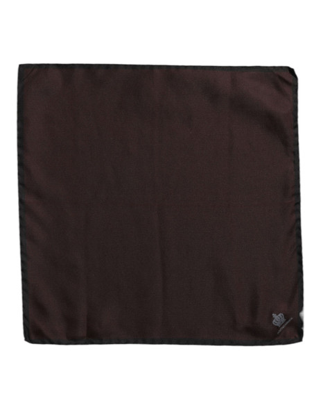Dolce & Gabbana Brown DG Crown Silk Square Men Foulard Scarf MS7300 Dolce & Gabbana Brown DG Crown Silk Square Men Foulard Scarf MS7300
