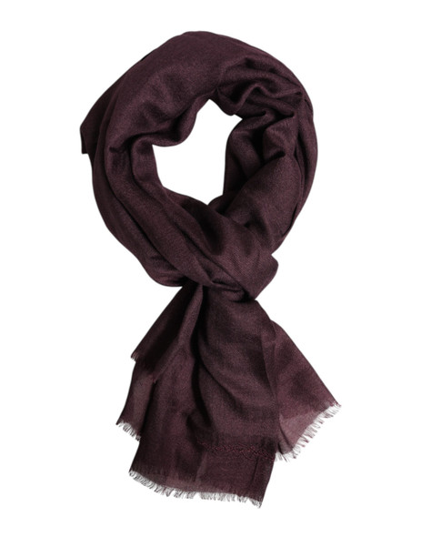 Dolce & Gabbana Maroon Cashmere Neck Warmer Wrap Shawl Scarf Dolce & Gabbana Maroon Cashmere Neck Warmer Wrap Shawl Scarf