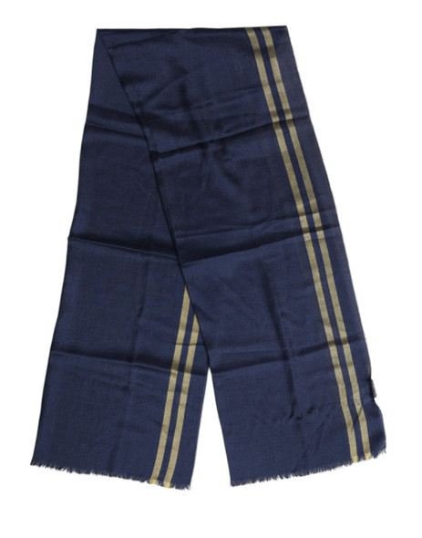 Dolce & Gabbana Blue Cashmere Neck Warmer Wrap Shawl Scarf Dolce & Gabbana Blue Cashmere Neck Warmer Wrap Shawl Scarf
