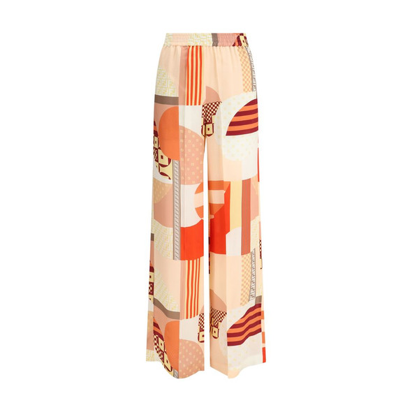 Fendi Patchwork print silk crepe Pants Fendi Patchwork print silk crepe Pants