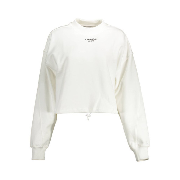 Calvin Klein White Cotton Women Sweater CA-10920 Calvin Klein White Cotton Women Sweater CA-10920