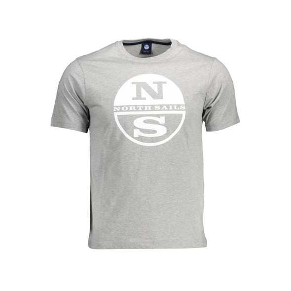 North Sails Gray Cotton T-Shirt NO-12556 North Sails Gray Cotton T-Shirt NO-12556