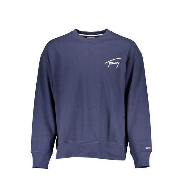 Tommy Hilfiger Blue Cotton Men Sweater TO-14120 Tommy Hilfiger Blue Cotton Men Sweater TO-14120