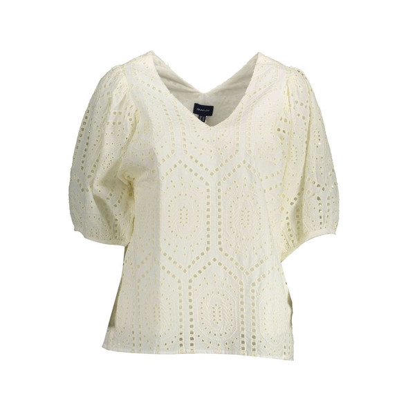 Gant White Cotton Women T-Shirt Gant White Cotton Women T-Shirt