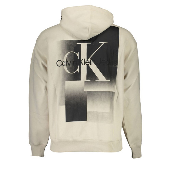 Calvin Klein Beige Cotton Men Sweater CA-16674 Calvin Klein Beige Cotton Men Sweater CA-16674