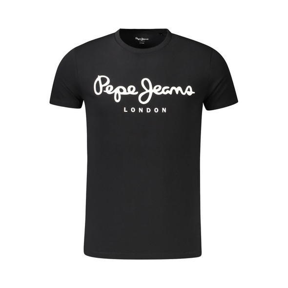 Pepe Jeans Black Cotton Men T-Shirt PE-38846 Pepe Jeans Black Cotton Men T-Shirt PE-38846