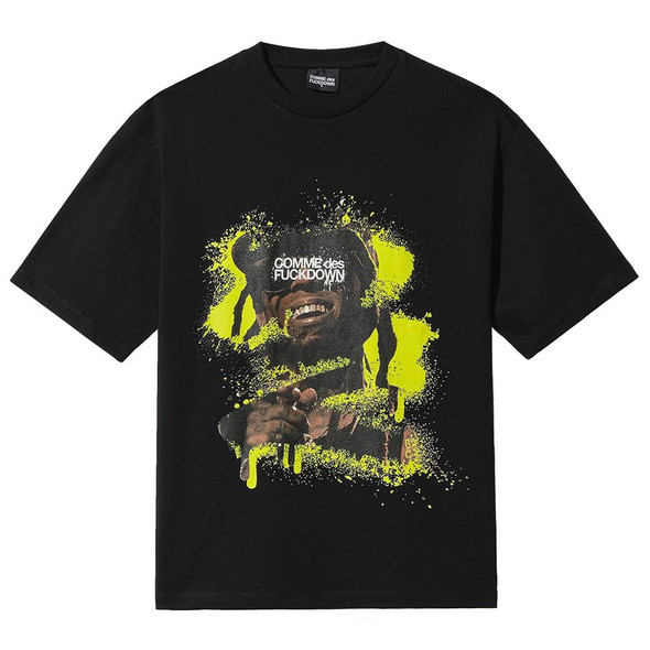 Comme Des Fuckdown Black Cotton T-Shirt Comme Des Fuckdown Black Cotton T-Shirt