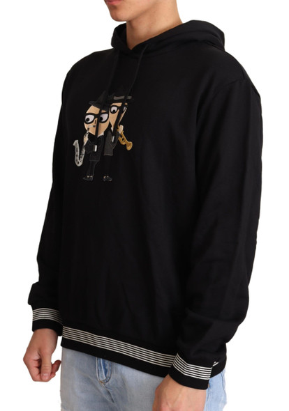 Dolce & Gabbana Black Cotton Hooded #dgfamily Sweater Dolce & Gabbana Black Cotton Hooded #dgfamily Sweater