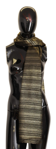 Metallic Gold Silk Stretch Shawl Wrap Scarf Metallic Gold Silk Stretch Shawl Wrap Scarf