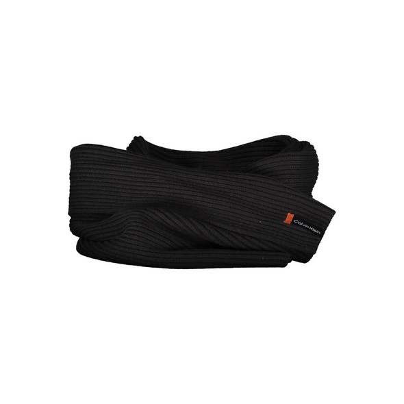 Calvin Klein Black Cotton Scarf Calvin Klein Black Cotton Scarf