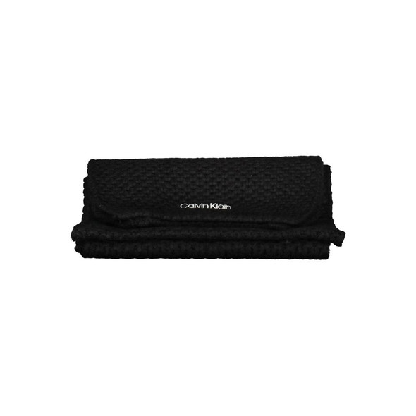 Calvin Klein Black Alpaca Wool Scarf Calvin Klein Black Alpaca Wool Scarf