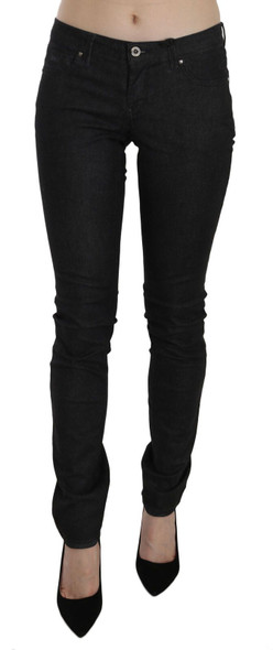Costume National Black Low Waist Skinny Casual Denim Jeans Costume National Black Low Waist Skinny Casual Denim Jeans