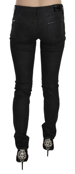 Black Low Waist Skinny Casual Denim Jeans Black Low Waist Skinny Casual Denim Jeans