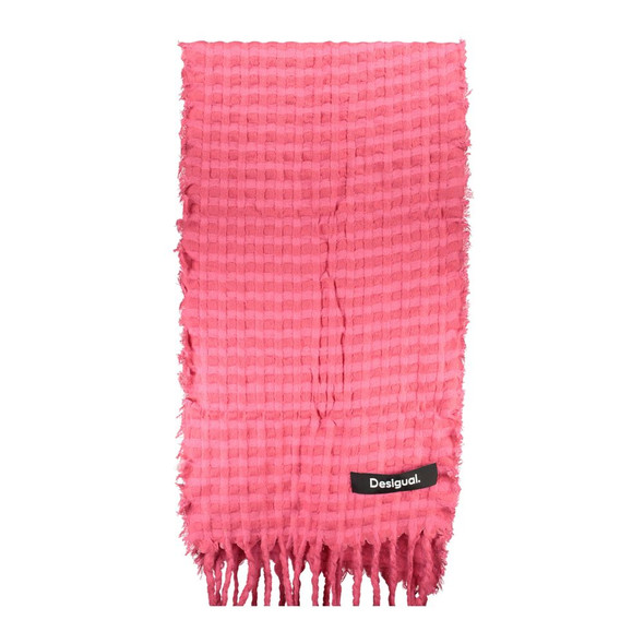 Desigual Pink Polyester Scarf Desigual Pink Polyester Scarf