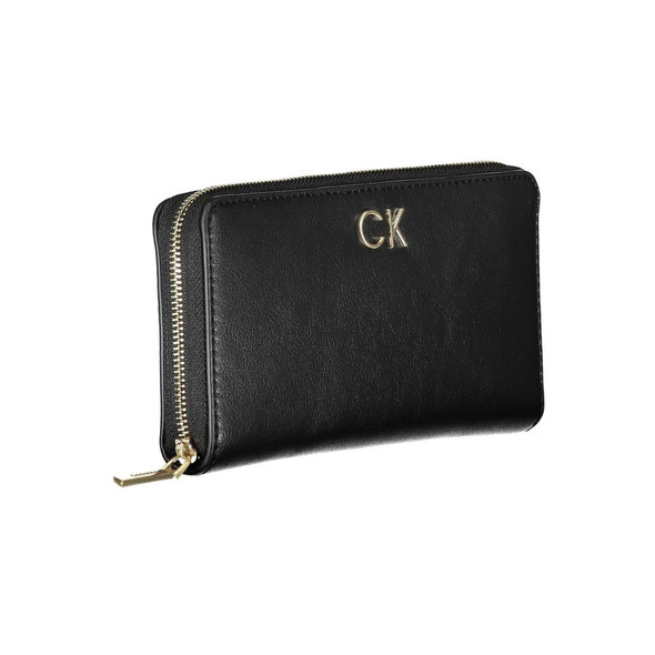 Calvin Klein Black Polyester Wallet CA-26195 Calvin Klein Black Polyester Wallet CA-26195