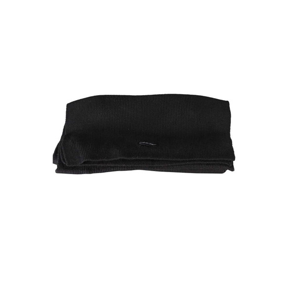Black Cotton Scarf CA-27491 Black Cotton Scarf CA-27491