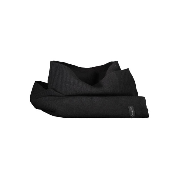 Black Cotton Scarf CA-27491 Black Cotton Scarf CA-27491